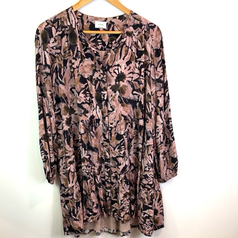 Aritzia Wilfred ‘Barossa’ Floral Print Long Sleeve Dress size S